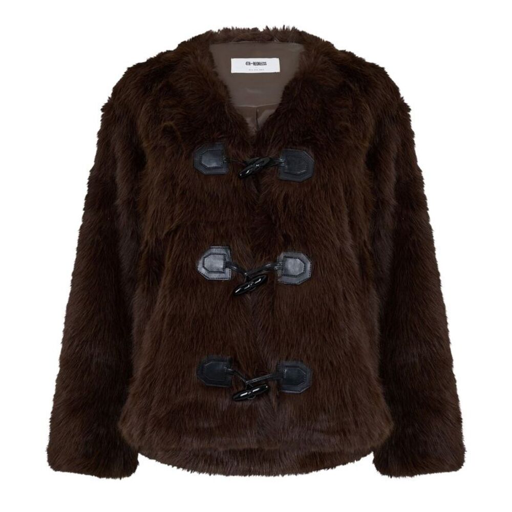 4th & Reckless Womens/Ladies Jackie Faux Fur Jacket / Brown